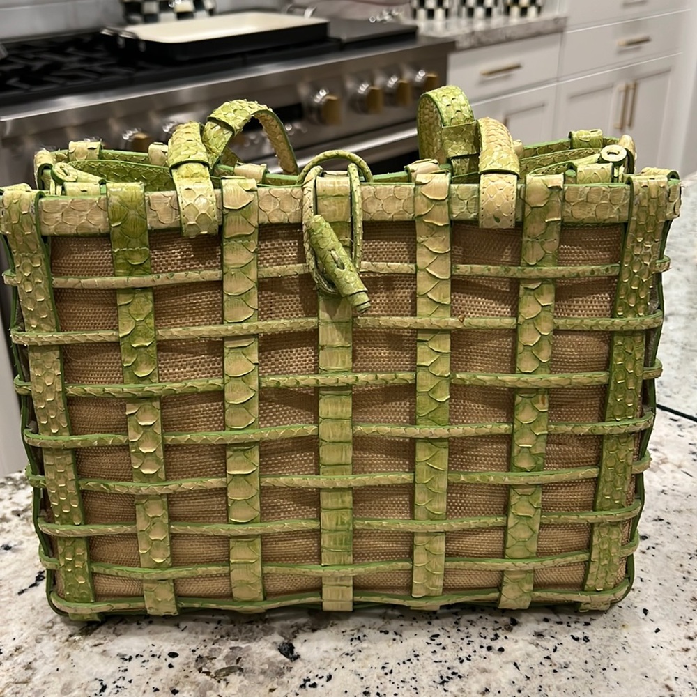 Fabulous Nancy Gonzalez crocodile and canvas bag!